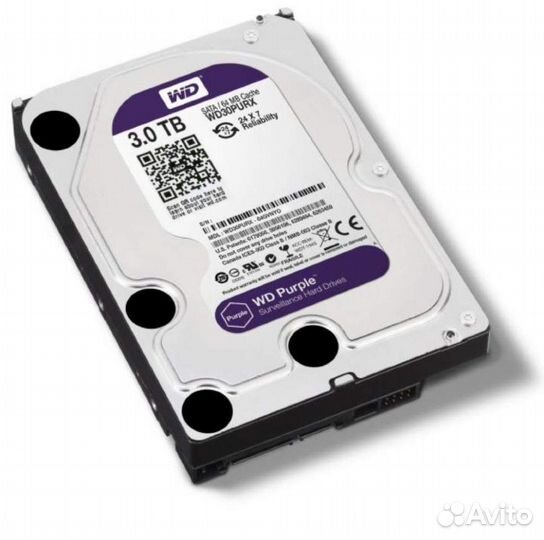 Жесткий диск Western Digital WD Purple 3 TB.Новый