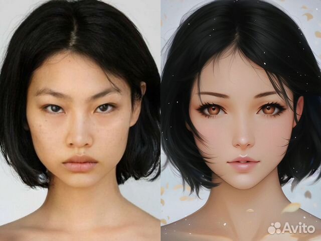 Аватарки по фото нейросеть/digital art