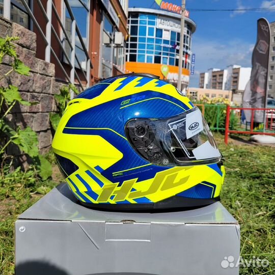 Шлем HJC C70 koro Сине-желтый MC3H