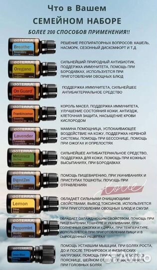 Эфирные масла doterra пробники