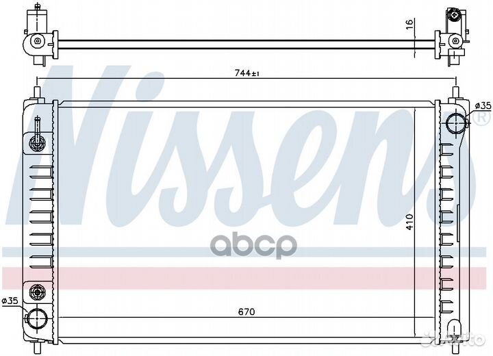 Радиатор двигателя nissan Teana 2008- 68762 Ni
