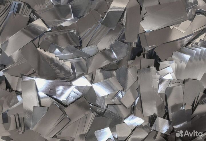 Конфетти серебро металлизированное