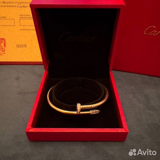 Браслет Cartier гвоздь juste un clou бриллианты