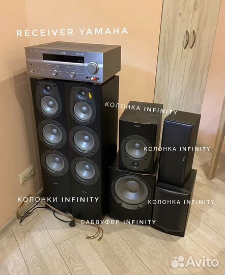 Акустическая система infinity + сабвуфер yamaha