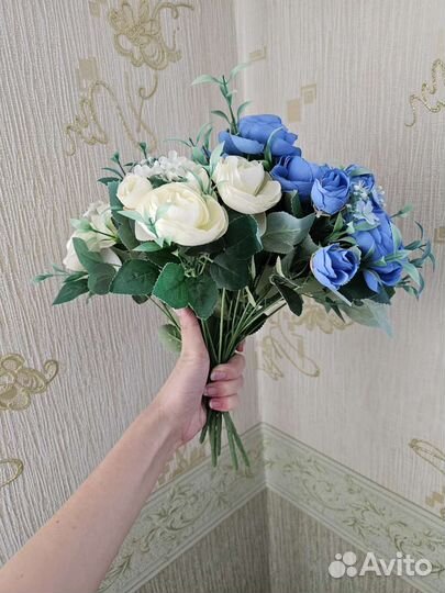 Искусственные цветы, новые, пионы, розы