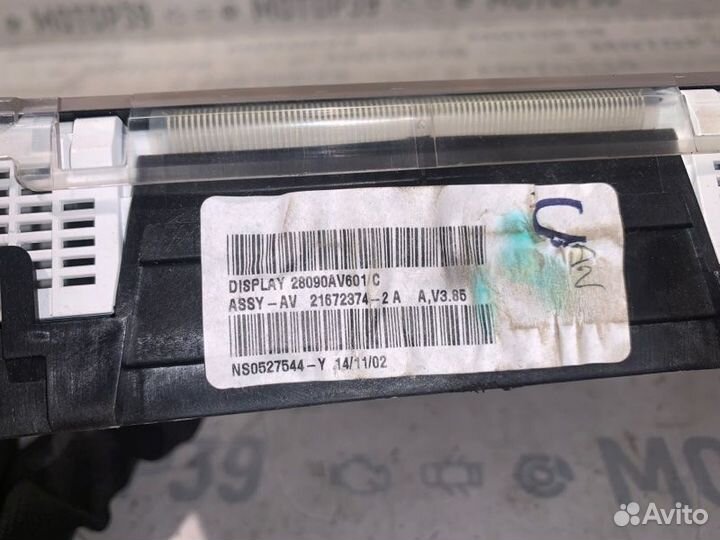 Дисплей Nissan Primera 2002