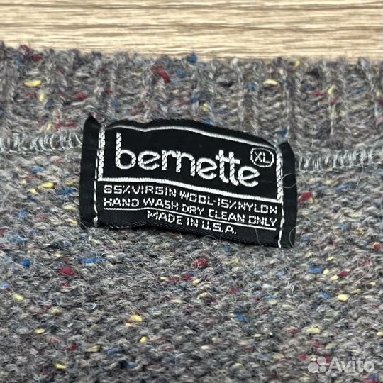 Bernette Vintage Made in USA Шерстяной жилет L/XL