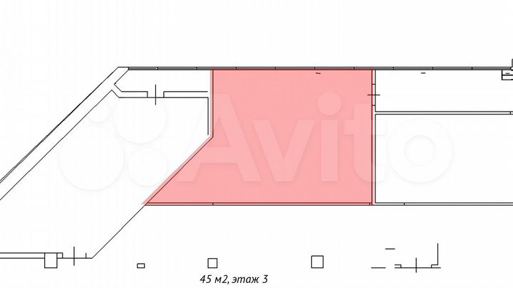 Аренда 45 м, 3 эт зона фудкорта