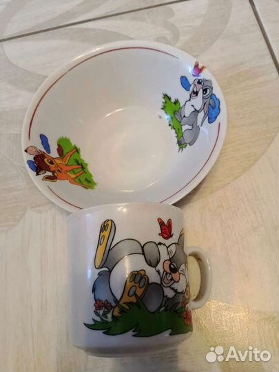Чашка и миска набор
