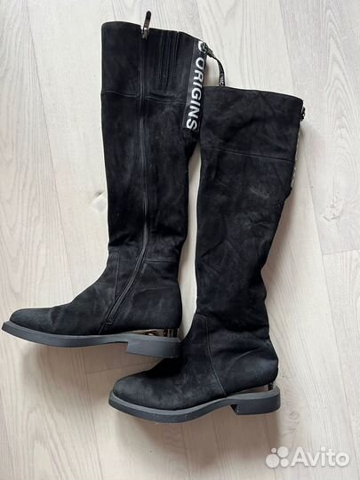 Женские сапоги зимние замшевые, 39, 39.5 размер