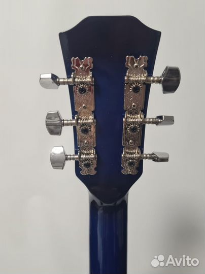 Акустическая гитара belucci новая синяя