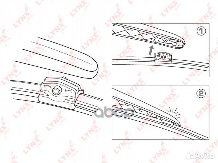 Щетка с/о задняя VW Touareg 11- 7P6955427/7P6