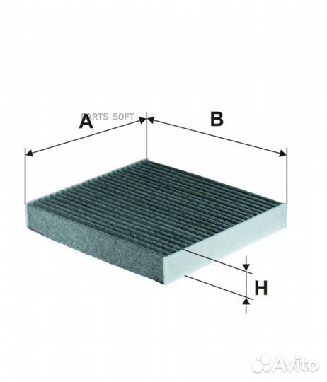 K1210A Filtron Фильтр салона угольный