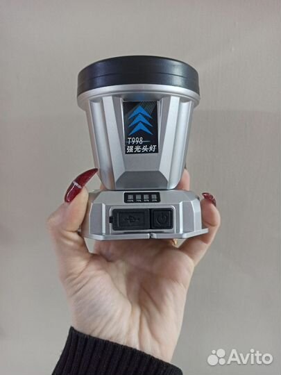 Фонарь налобный 3 modes Type-C