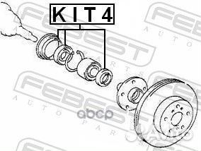 Комплект ступичных сальников KIT4 Febest