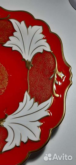 Антикварное фарфоровое старинное блюдо Weimar