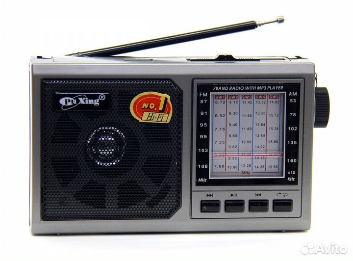 Радиоприемник PuXing+USB+SD+аккумулятор PX-1710U