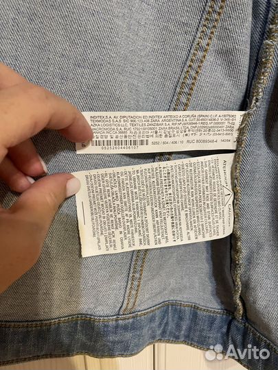 Джинсовая куртка zara для девочки 140см