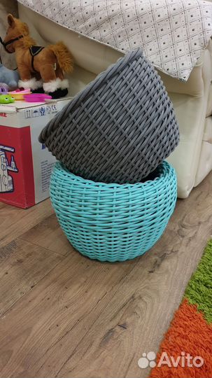 Кашпо из искусственного ротанга 12 л