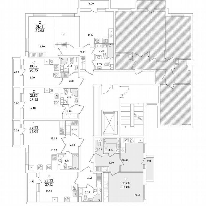 1-к. квартира, 37,9 м², 5/9 эт.