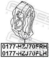 Суппорт тормозной перед прав Febest