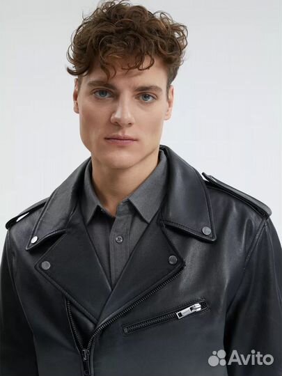 Кожаная куртка косуха мужская