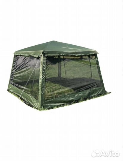 Шатер усиленный с юбкой 3х3 с сетками и шторами