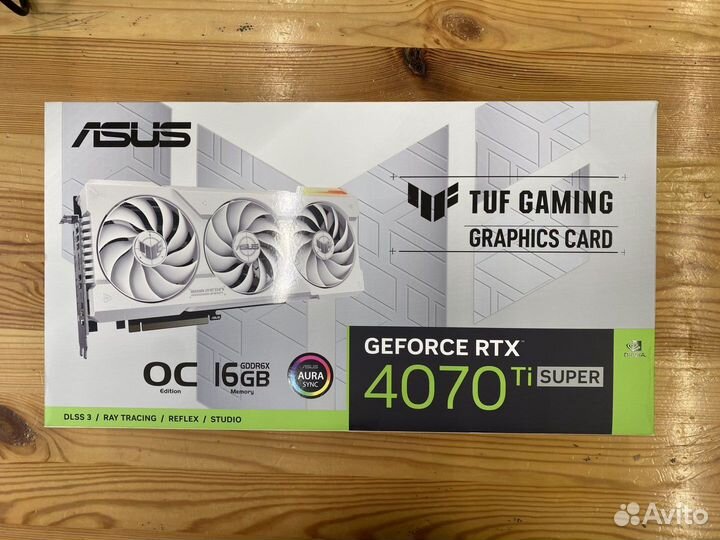 Новая видеокарта asus TUF 4070 Ti Super White