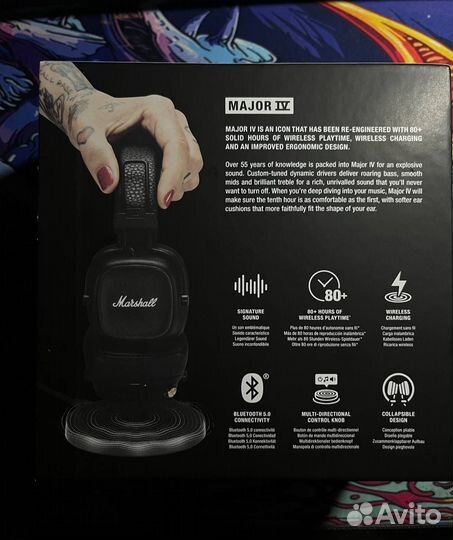 Беспроводные наушники marshall major 4