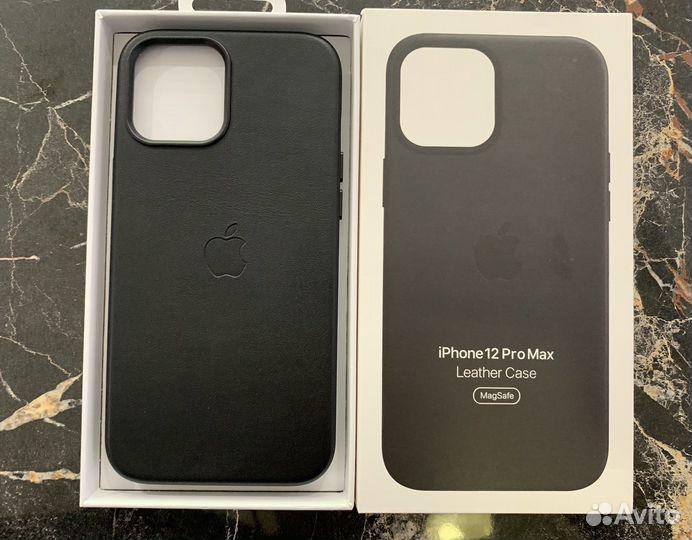 Оригинальный кожаный чехол iPhone 12 pro max