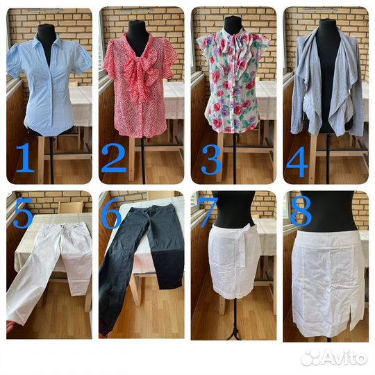 Офисная одежда женская летняя пакетом б/у 46 48