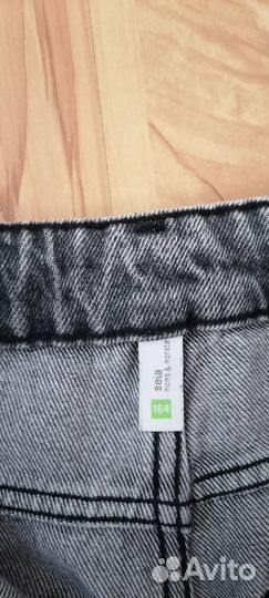Джинсы широкие для подростка Sela, рост 164 см
