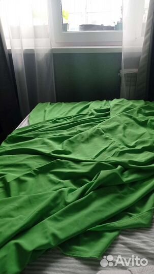 Ткань для хромакейя зеленая