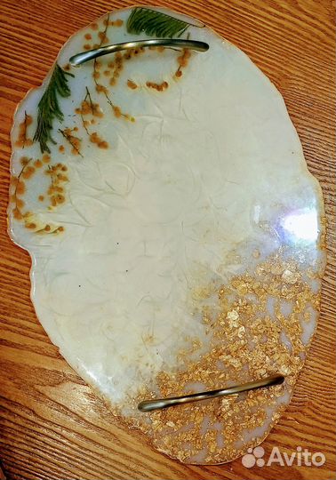 Поднос ручной работы из эбоксидной смолы