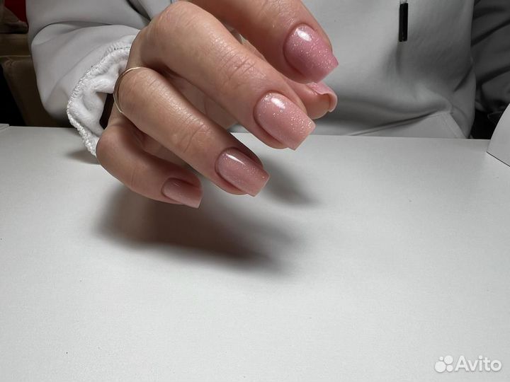 Маникюр с покрытием гель лак и педикюр