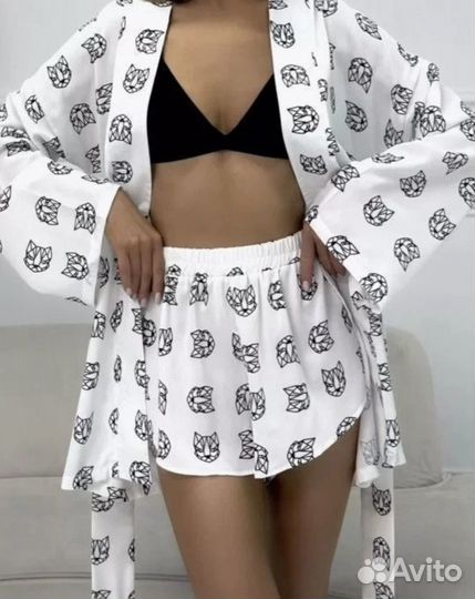Пижама с кимоно