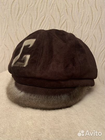 Кепка женская натуральная замша р 56-57