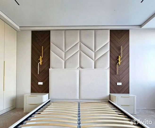 Кровать двуспальная мягкая на заказ