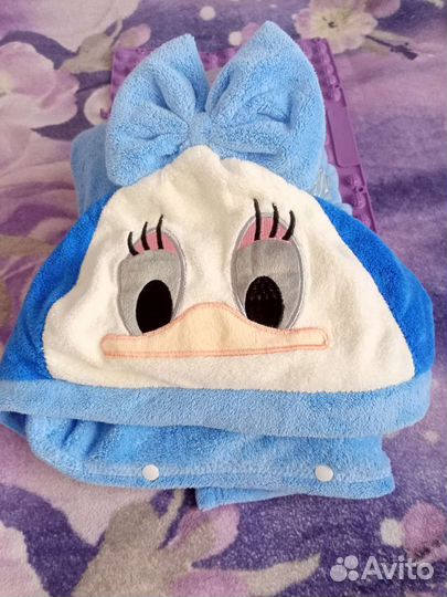 Полотенце-халатик для детей на кнопках