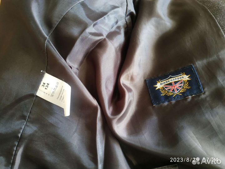 Пиджак для мальчика 134