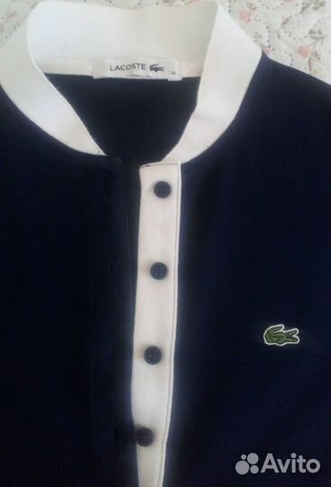 Поло Lacoste (оригинал), цвет: темно-синий