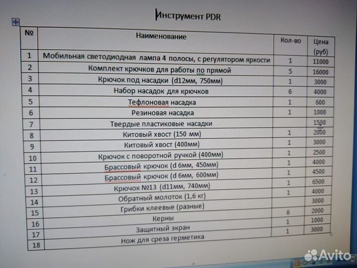 PDR инструмент для удаления вмятин без покраски