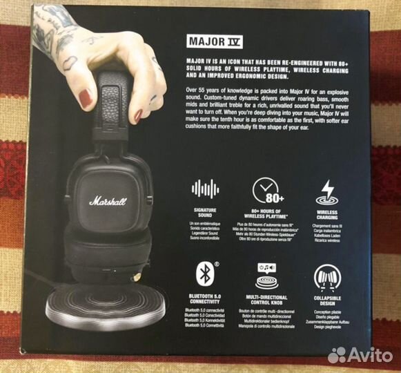 Наушники беспроводные Marshall major IV 80+