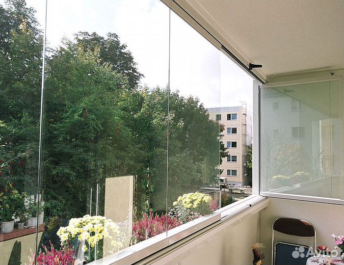 Безрамное остекление лоджий