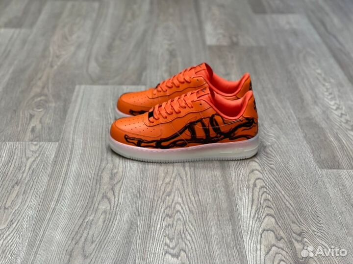 Кроссовки Nike Air Force 1 Skeleton Orange (41-45)