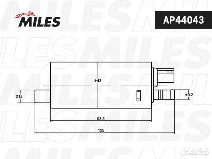 Насос топливный vectra A B/astra G 3 bar 120 l/h