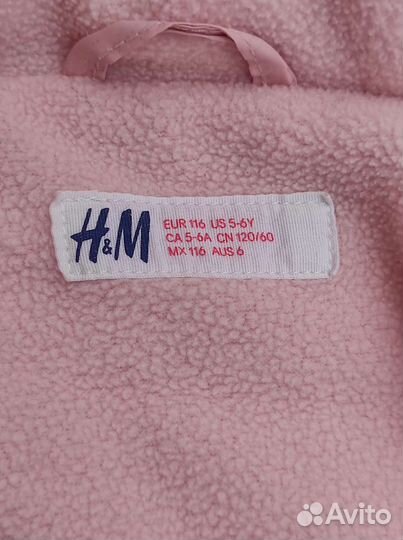 Куртка, парка h&m на девочку 5-6 лет, рост 116