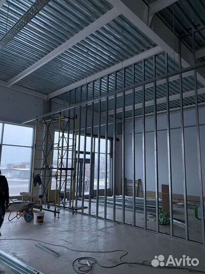 Монтаж перегородок из гипсокартона