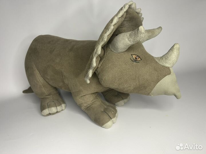 Реалистичная мягкая игрушка Трицератопс Динозавры