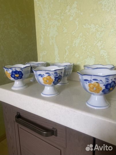 Креманки, тарелки фарфор винтаж